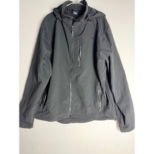 Polar Edge Mens XXL Black Softshell Jacket Fleece Lined Hooded Outdoor Coat